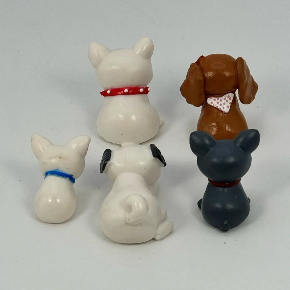 Mini Plastic Dog Figures Lot Of 5 BC Mini Blind Box Toys